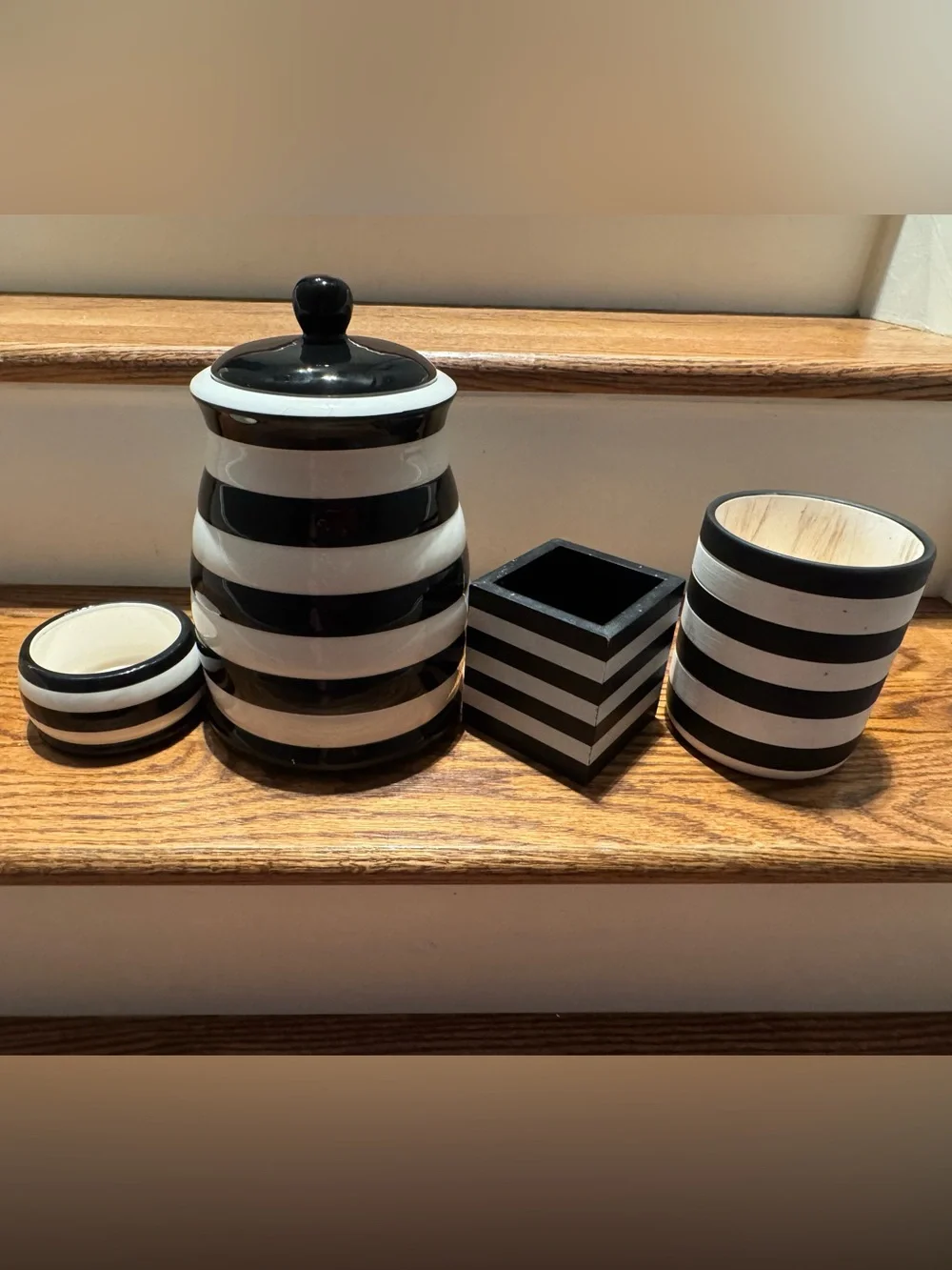 Black and White Striped Home Decor